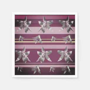 Servilleta De Papel Ropa de cóctel rosa y flor