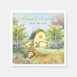 Servilleta De Papel Ropa de cócteles de la barra amarilla de verano