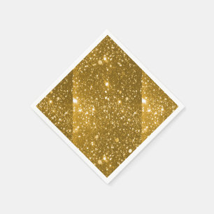 Servilleta De Papel Ropa de cócteles estándar Gold Sparkle