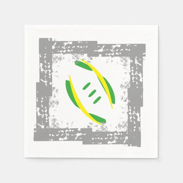 Servilleta De Papel Ropa de cócteles gris/verde/amarillo (Anverso)