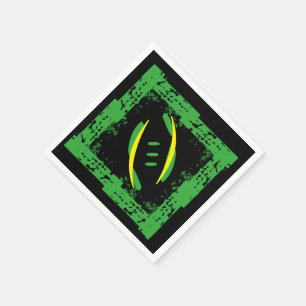 Servilleta De Papel Ropa de cócteles verde/amarillo/negro