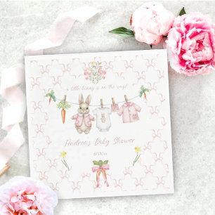 Servilleta De Papel Ropa de conejita rosa linda para baby shower 