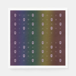 Servilleta De Papel Ropa de cráneo arcoiris