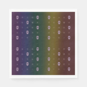 Servilleta De Papel Ropa de cráneo arcoiris