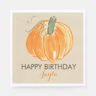 Servilleta De Papel Ropa de cumpleaños de la calabaza otoño de cumplea