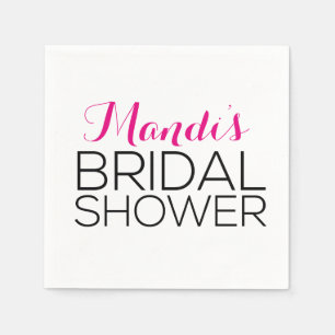 Servilleta De Papel Ropa de ducha de novia simplista y moderna