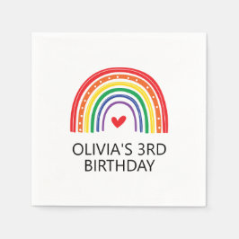 Servilleta De Papel Ropa de fiesta de cumpleaños con arcoiris