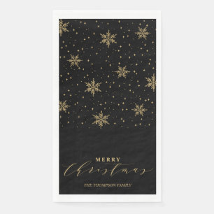 Servilleta De Papel Ropa de Fiesta de Navidad Gold y Black Modern Merr