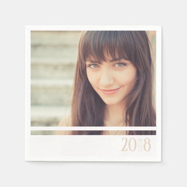 Servilleta De Papel Ropa de Fiesta Personalizado de graduados modernos (Anverso)