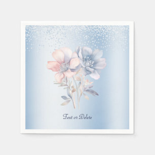 Servilleta De Papel Ropa de flores rosas azules