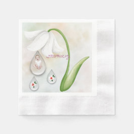 Servilleta De Papel Ropa de gotas de hadas blancas