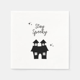 Servilleta De Papel Ropa de Halloween de color negro y blanco