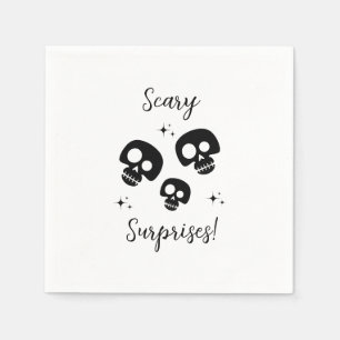 Servilleta De Papel Ropa de Halloween de color negro y blanco