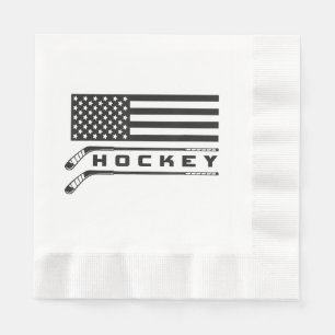 Servilleta De Papel Ropa de hockey con bandera estadounidense - Hockey