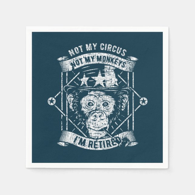 Servilleta De Papel Ropa de Jubilación Restituida Pensionista Jubilado (Anverso)