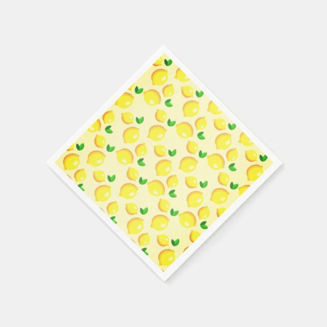 Servilleta De Papel Ropa de lemones amarillos (Borde)