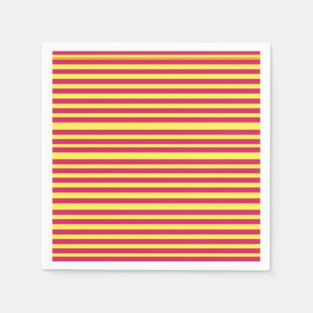 Servilleta De Papel Ropa de líneas de ánimo de primavera amarilla y ro (Anverso)