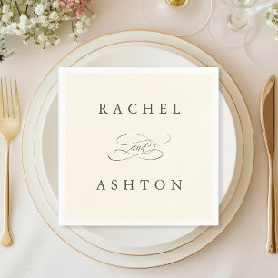 Servilleta De Papel Ropa de matrimonio simple y elegante