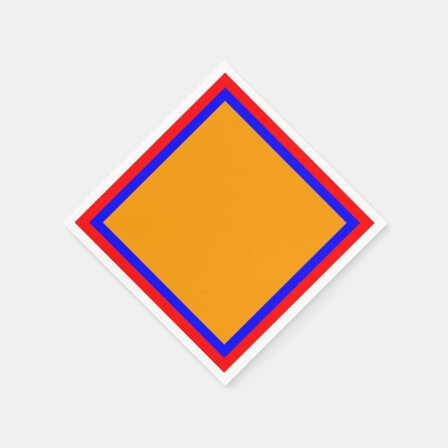 Servilleta De Papel Ropa de papel azul rojo y Naranja (Borde)