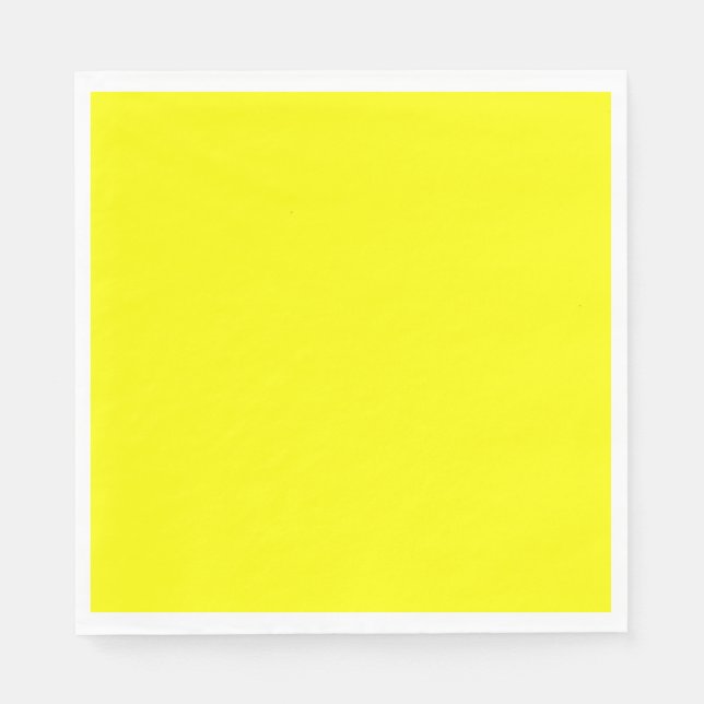 Servilleta De Papel Ropa de papel de almuerzo estándar amarillo (Anverso)
