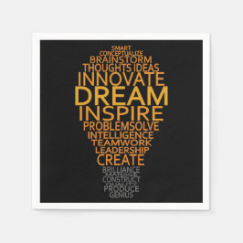 Servilleta De Papel Ropa de papel de bombilla inspiradora