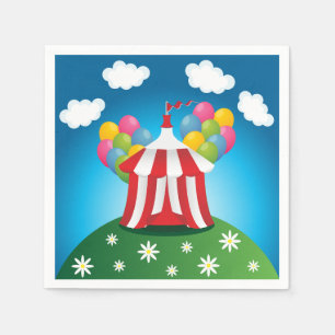 Servilleta De Papel Ropa de papel de carpas en el circo rojo