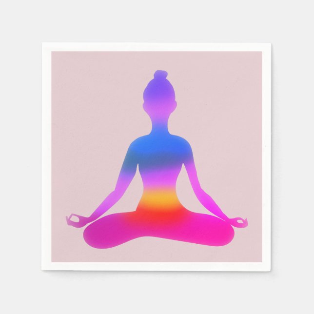 Servilleta De Papel Ropa de papel de cóctel de yoga (Anverso)