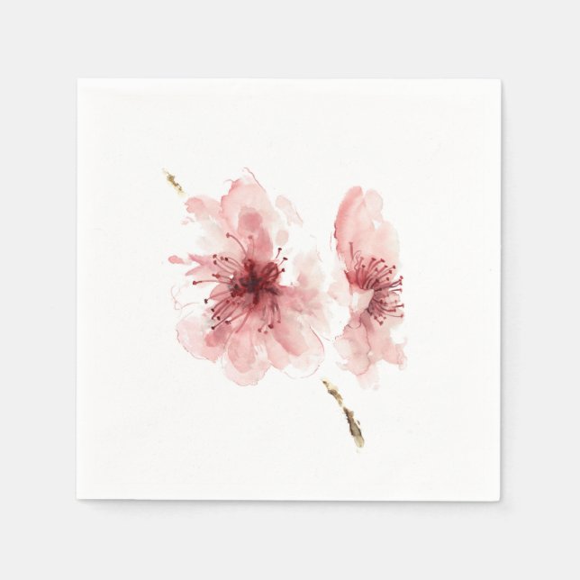 Servilleta De Papel Ropa de papel decorativa blanca con flores de cere (Anverso)