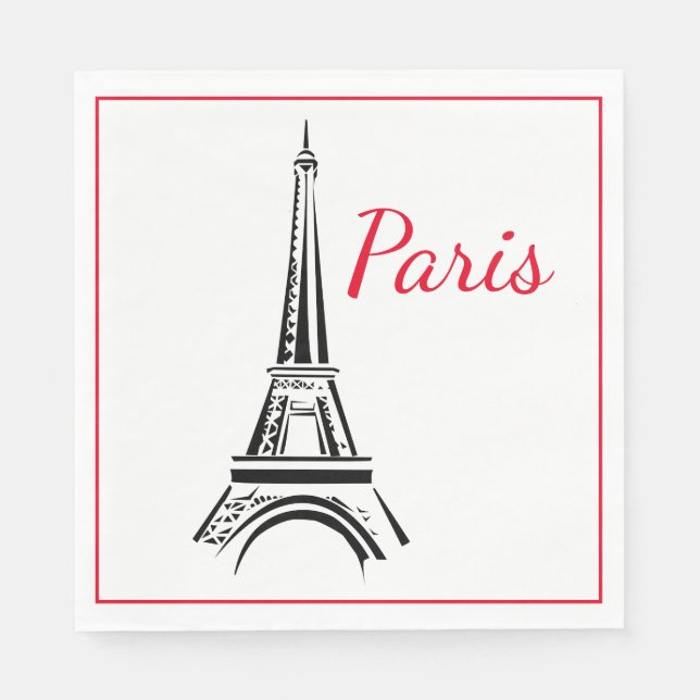 Servilleta De Papel Ropa de papel Luncheon de París (Anverso)