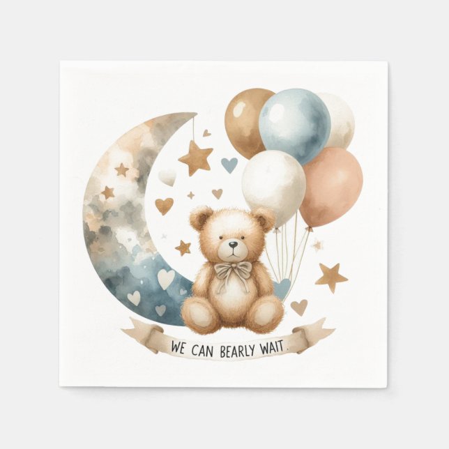 Servilleta De Papel Ropa de papel para revelar el género neutro de pel (Anverso)