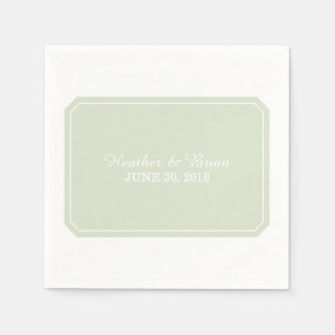 Servilleta De Papel Ropa de papel verde simple y elegante