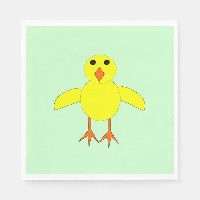 Servilleta De Papel Ropa de pollo de Pascua (Anverso)