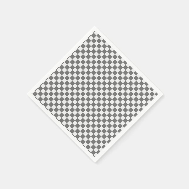 Servilleta De Papel Ropa de rayas grises y blancas (Borde)