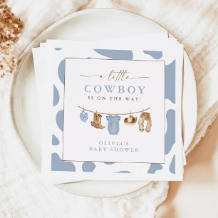 Servilleta De Papel Ropa de vaquero bebé en la cuerda para baby shower