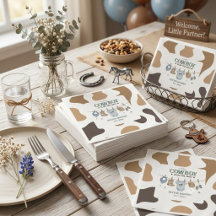 Ropa de Vaquero Pequeño para Baby Shower Cuadrado