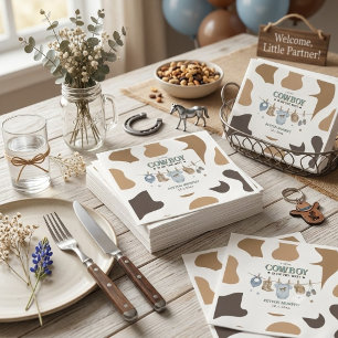 Servilleta De Papel Ropa de Vaquero Pequeño para Baby Shower Cuadrado 