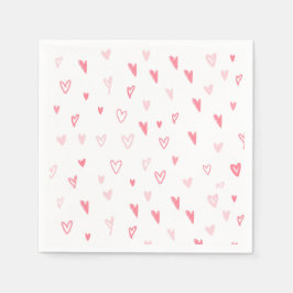 Servilleta De Papel Ropa del patrón de amor de San Valentín