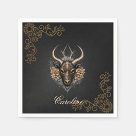 Servilleta De Papel Ropa elegante de oro negro