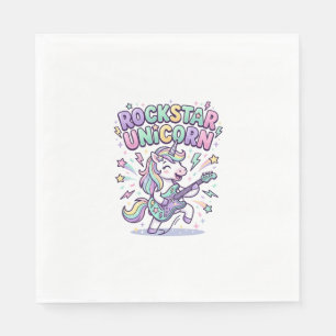 Servilleta De Papel Ropa gráfica encantadora de unicornio estrella de 