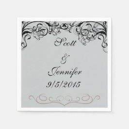 Servilleta De Papel Ropa gris y negra