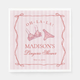 Servilleta De Papel Ropa interior rosa y roja de corazón Ropa de fiest