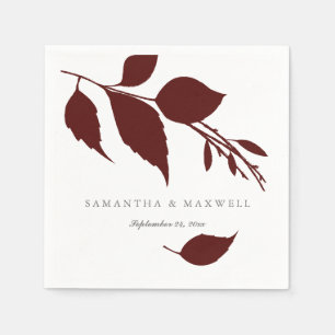 Servilleta De Papel Ropa marrón simple Boda de verdor