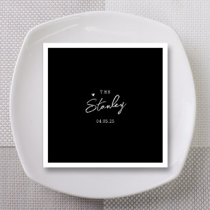 Servilleta De Papel Ropa moderna de matrimonio Minimalista-negro