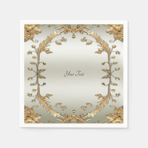 Servilleta De Papel Ropa Ornate Dorada