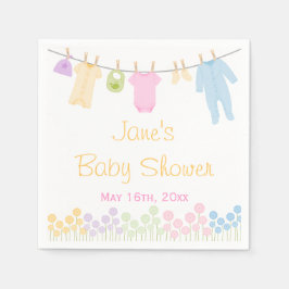 Servilleta De Papel Ropa pequeña Baby Shower Napkins