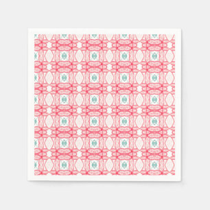 Servilleta De Papel Ropa Rosa Y Verde azulada