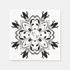 Servilleta De Papel Ropa simple de papel blanco y negro