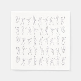 Servilleta De Papel Ropa Skeleton Dance Halloween