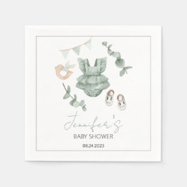 Servilleta De Papel Ropa verde para bebé ropa para bebé