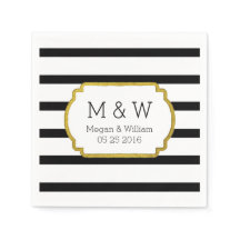 Ropas Bodas de oro en franjas blancas y negras